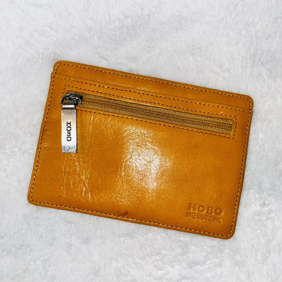 HOBO Handbags - HOBO Euro Slide Tan Leather Card Holder